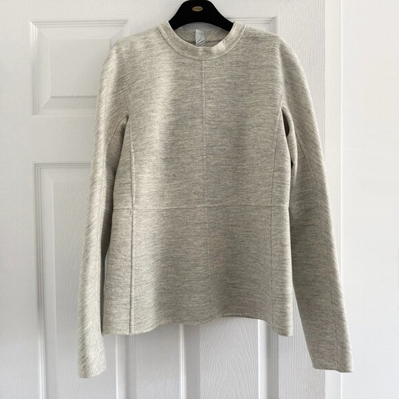 Jil Sander Grey Wool Felt Top, Size 36. Fits a US 4/6 - Picture 3 of 12